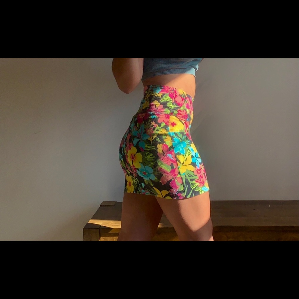 Tropical soft comfy mini pencil skirt